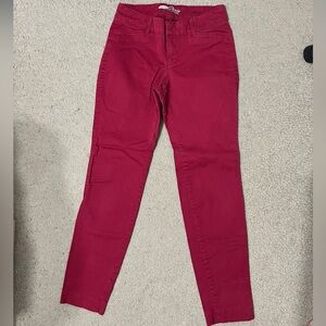 Old Navy Women's Vibrant Red Skinny Jeans